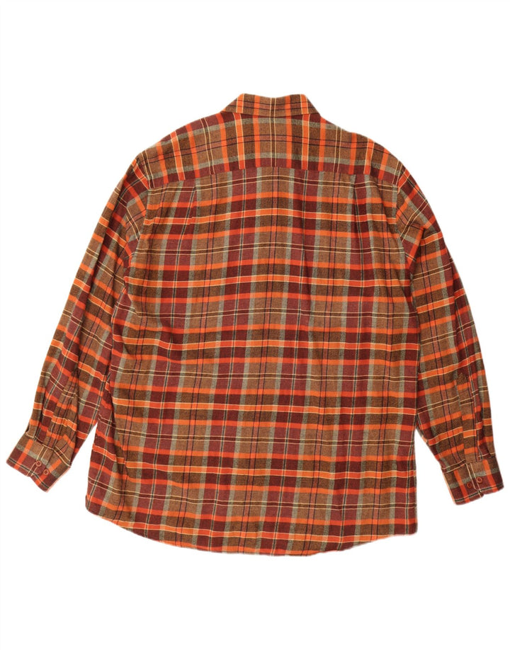Camicia da uomo in flanella Walbusch taglia 42 grande cotone a quadri multicolore