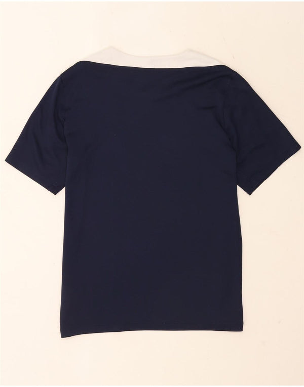 T-shirt Nike da uomo Dri Fit Slim Top Large in poliestere color block blu navy