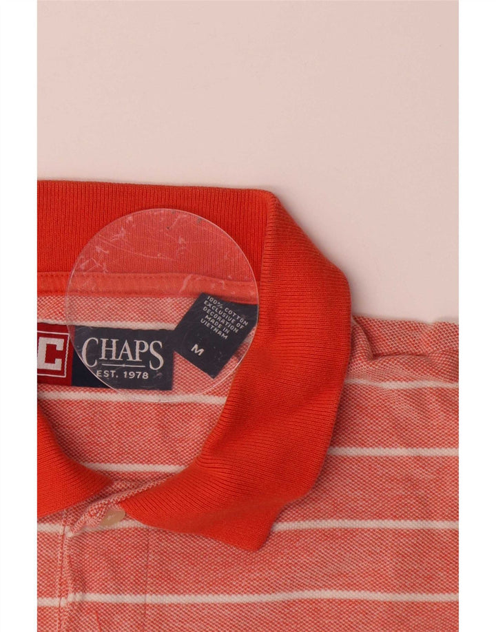 Polo da uomo Chaps in cotone a righe rosse medie
