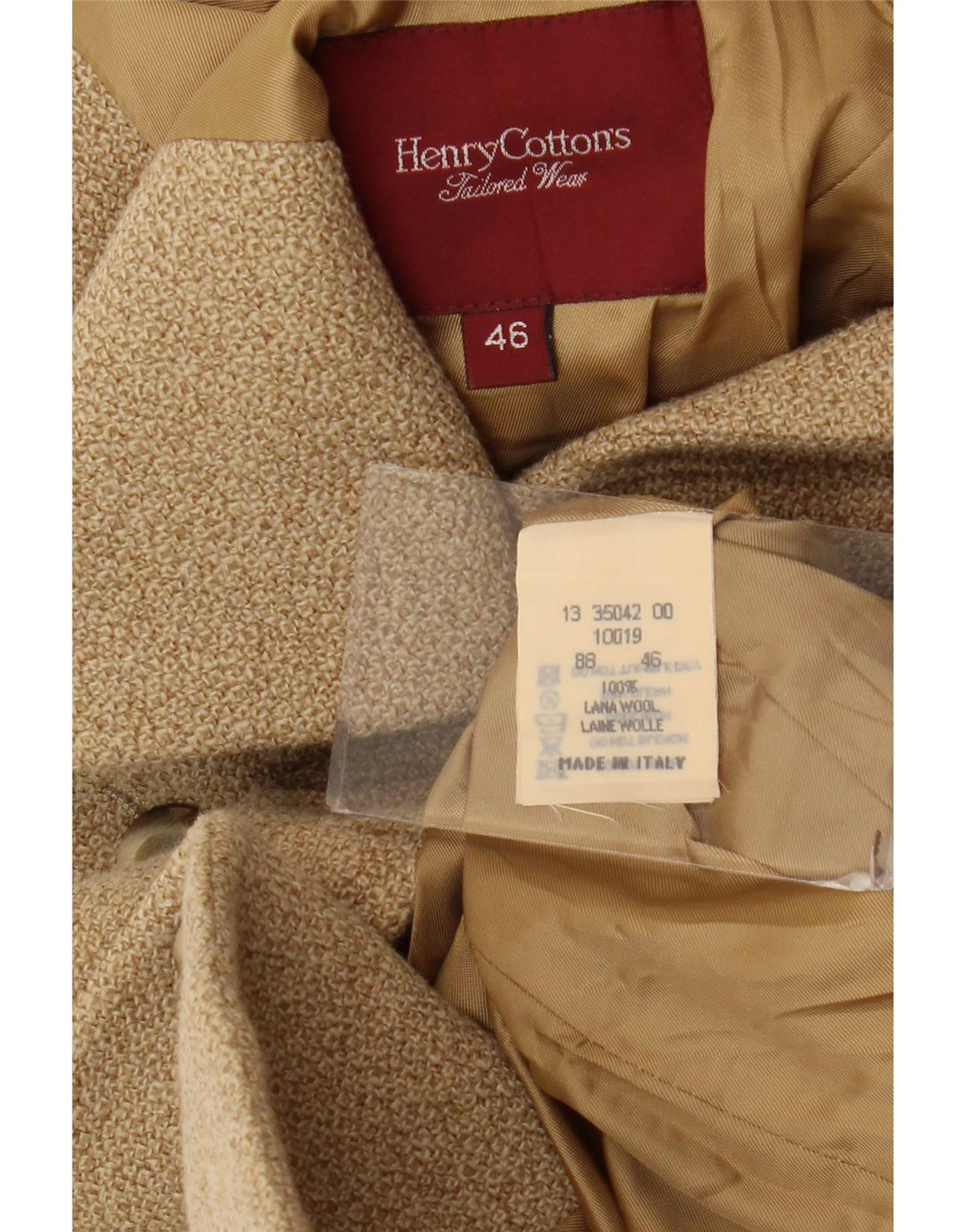 Giacca blazer da donna a 4 bottoni Henry Cottons IT 46 Large Beige Lana