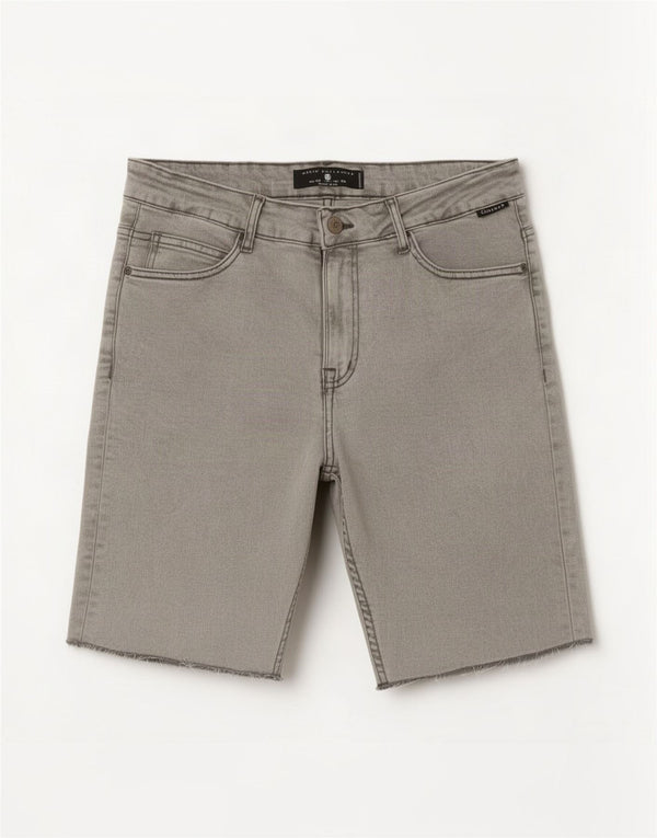 Pantaloncini di jeans da uomo Zara EU 42 Large W32 Cotone grigio