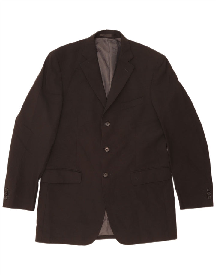 Giacca blazer a 3 bottoni da uomo Marks & Spencer UK 40 poliestere nero medio