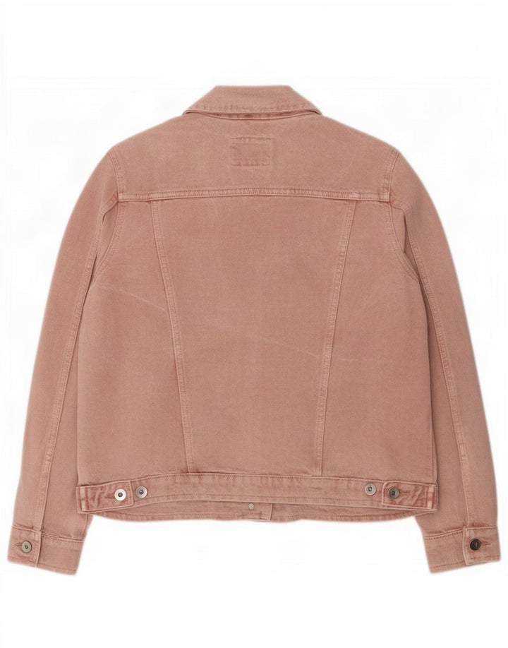 Giacca di jeans da donna Marks & Spencer UK 14 cotone rosa medio
