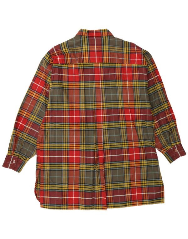 Blues Club Abito chemisier in flanella da donna EU 46 XL Cotone scozzese multicolore