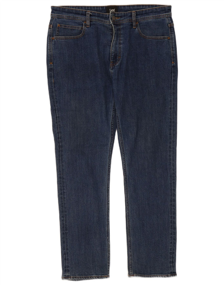 Jeans slim da donna Lee W34 L30 cotone blu