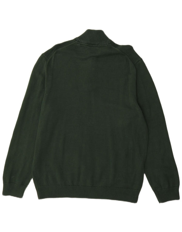 Gant Maglione da uomo con zip e collo 2XL in cotone verde