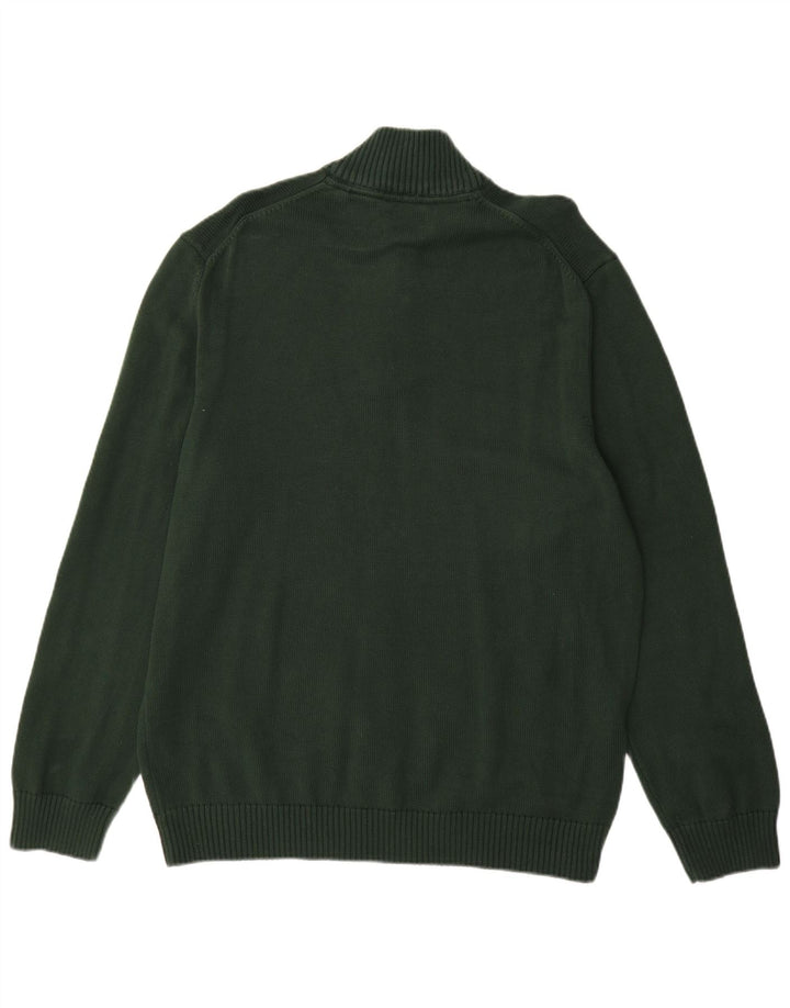Gant Maglione da uomo con zip e collo 2XL in cotone verde