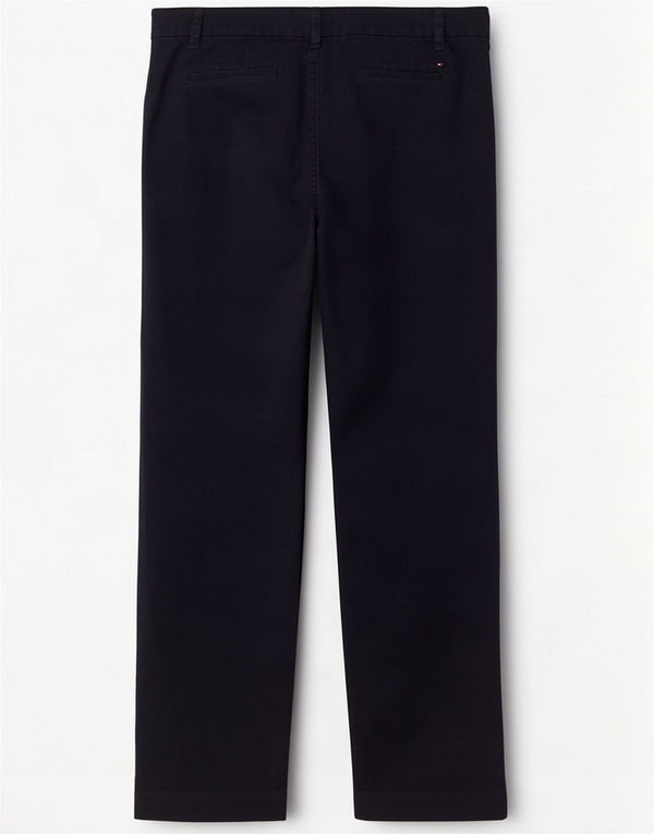 Tommy Hilfiger Womens Straight Chino Trousers US 12 Large W34 L27 Navy Blue