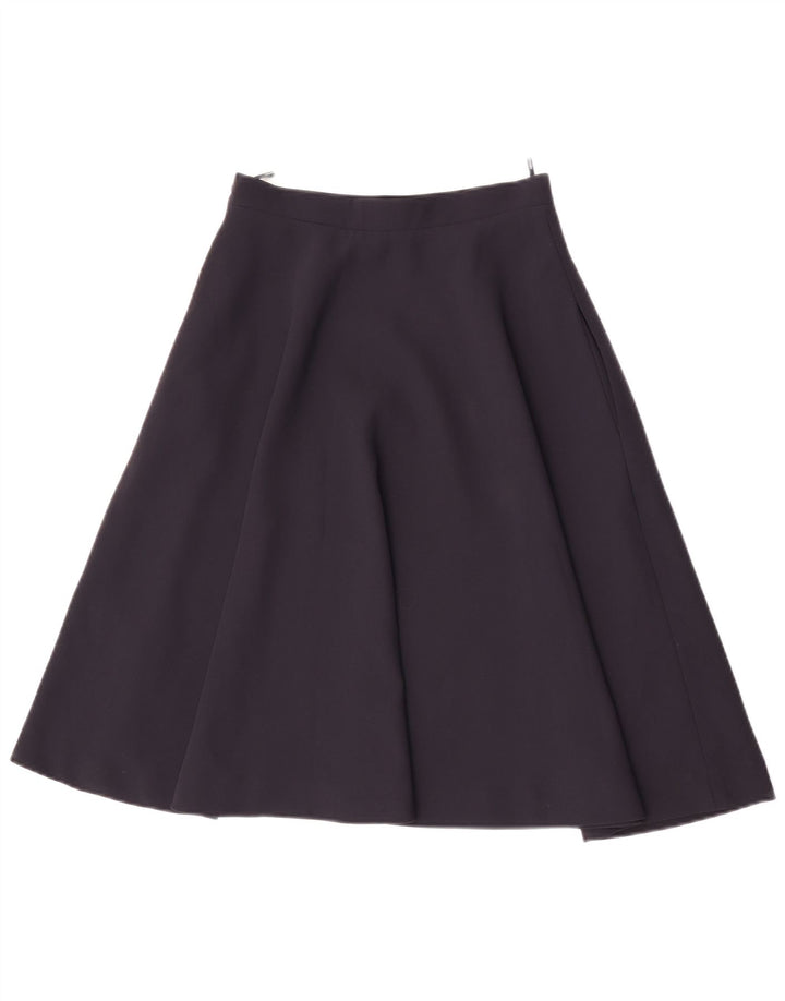 Gonna a trapezio da donna Armani IT 40 piccola W26 poliestere blu navy