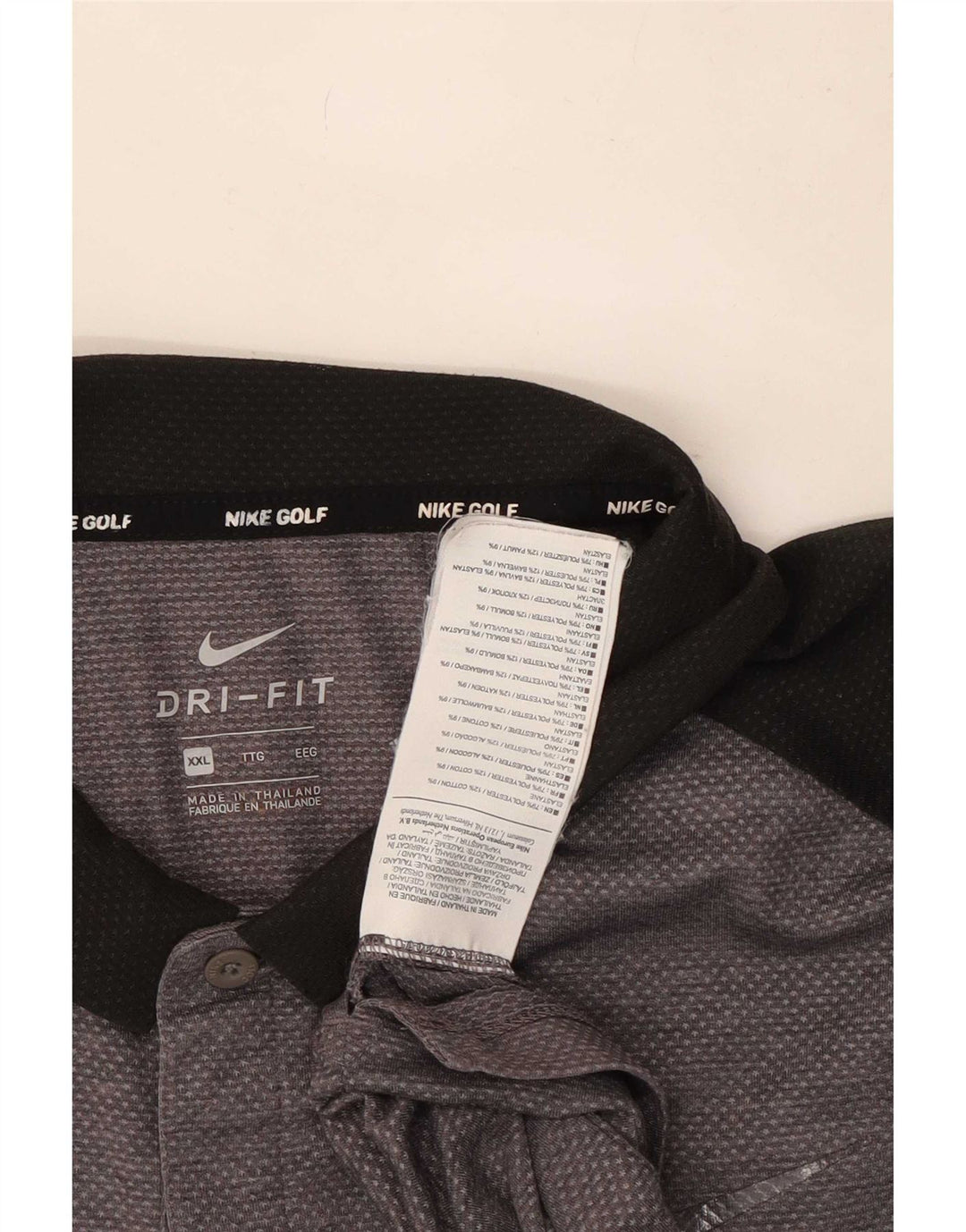 Polo Nike da uomo Dri Fit 2XL in poliestere color block grigio