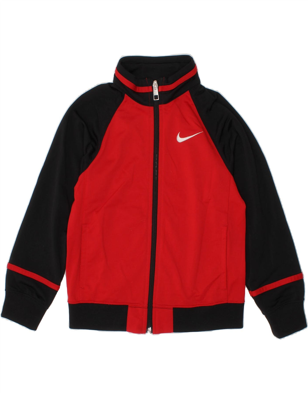 NIKE Boys Tracksuit Top Jacket 5-6 Years Medium  Red Colourblock Sports Vintage Nike and Second-Hand Nike from Messina Hembry 