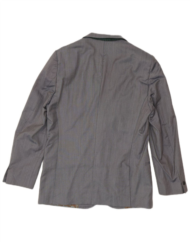 Giacca blazer da uomo a 1 bottone Ted Baker UK 40 grande lana blu