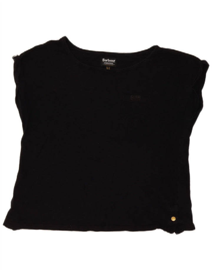 T-shirt da donna Barbour Top UK 18 XL cotone nero