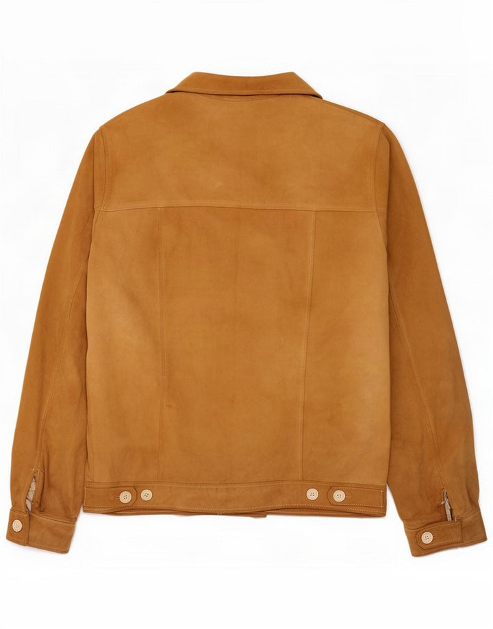 Giacca vintage in pelle scamosciata da uomo UK 38 Beige medio