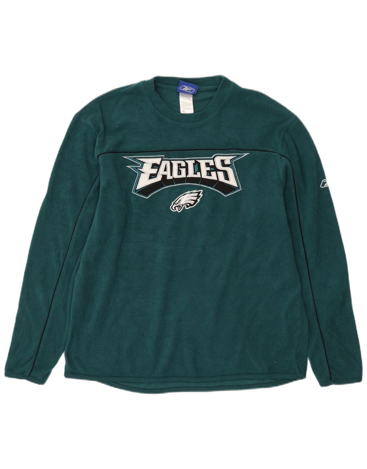 REEBOK Maglia da uomo in pile grafica Philadelphia Eagles piccola verde