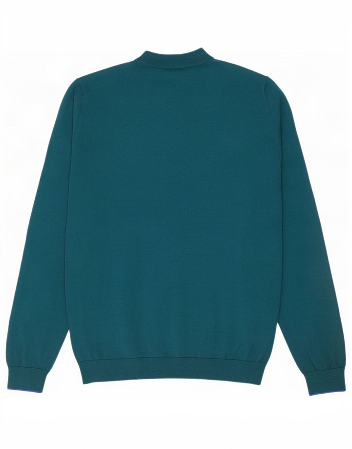 Paul Smith Uomo Maglione Girocollo Maglione Grande Lana Merino Verde