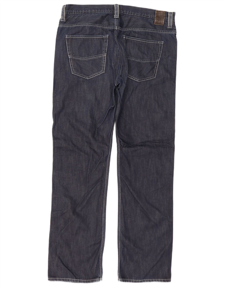 Jeans dritti autografi da uomo Marks & Spencer W36 L33 cotone blu navy