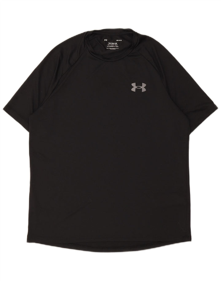UNDER ARMOUR Mens T-Shirt Top Large Black Polyester