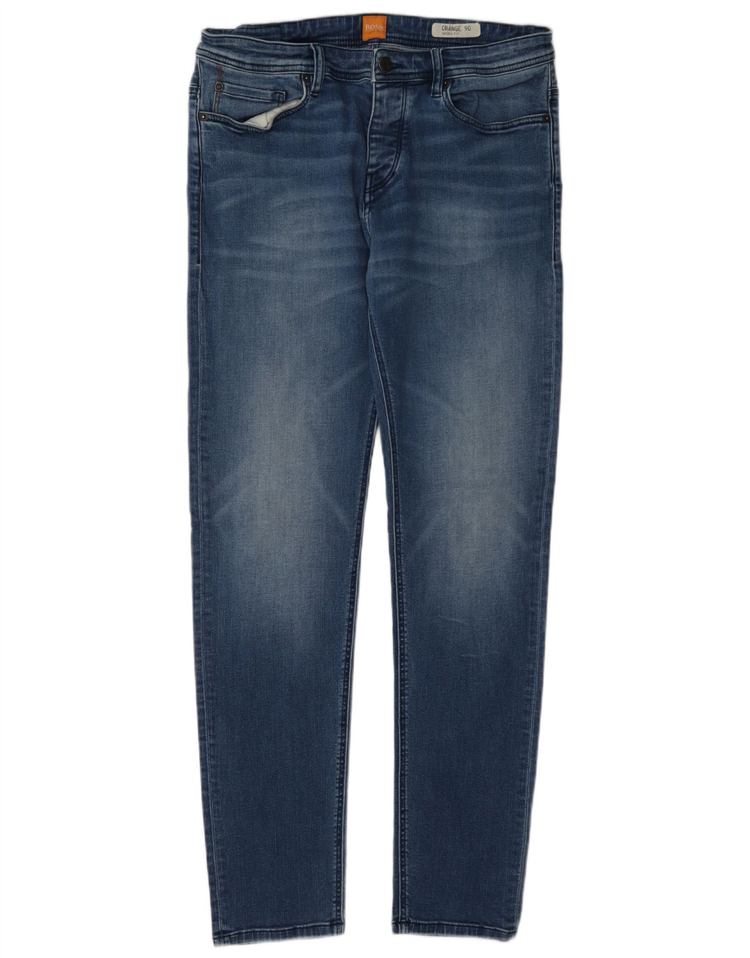 Jeans affusolati da uomo Hugo Boss W34 L34 cotone blu