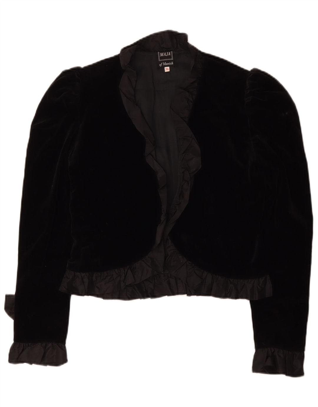 Giacca Bolero vintage da donna EU 36 piccola nera classica