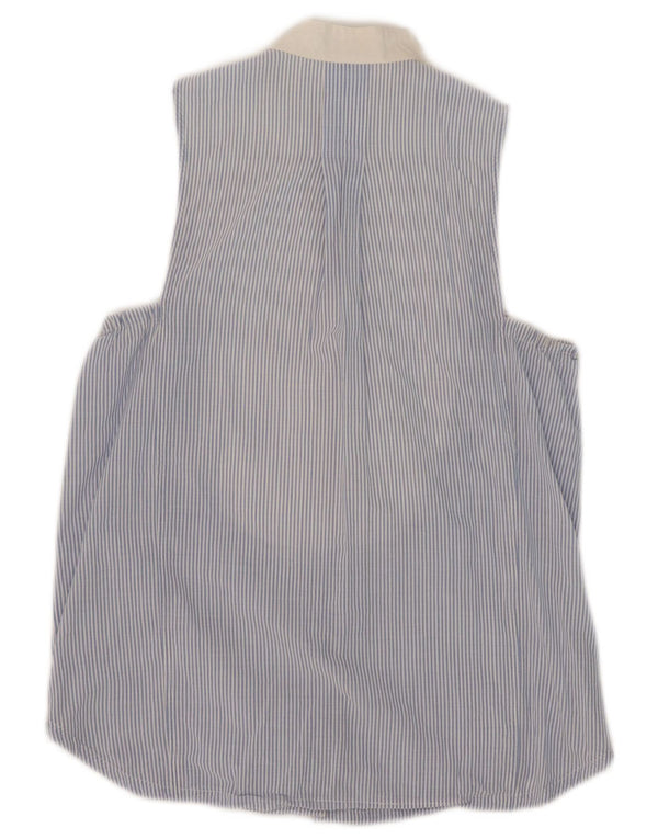 Blusa Camicia Senza Maniche Donna SIVIGLIA IT 42 Blu Medio Gessato
