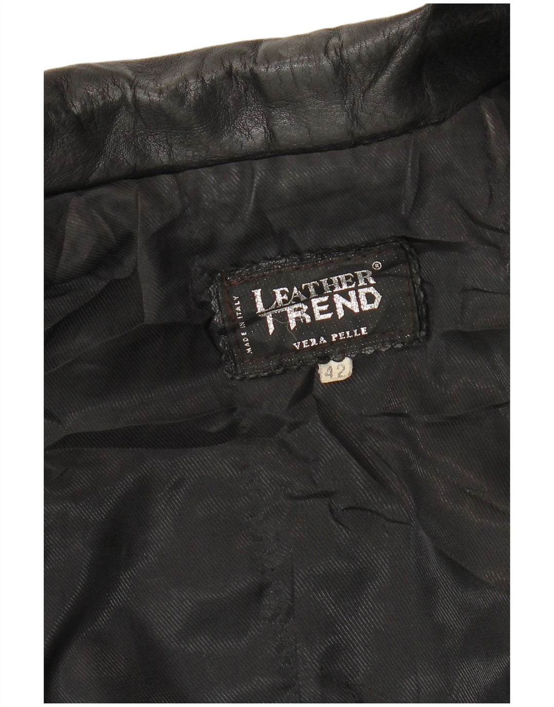 Giacca in Pelle Donna VINTAGE IT 42 Pelle Nera Media