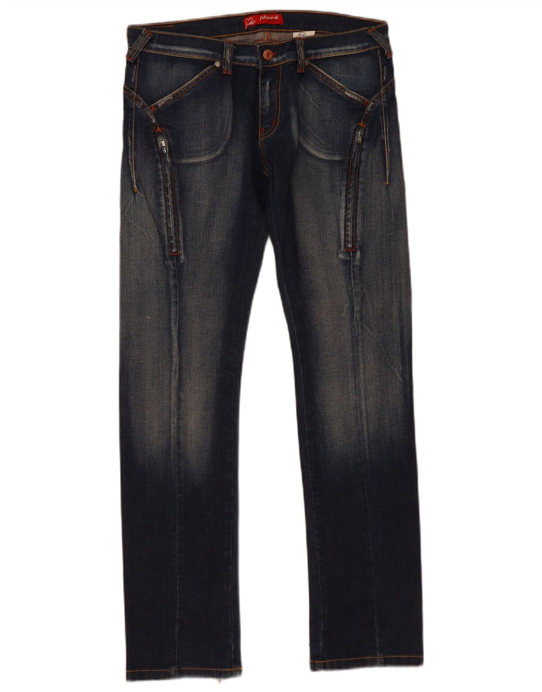 Jeans dritti da donna Phard W30 L31 cotone blu navy