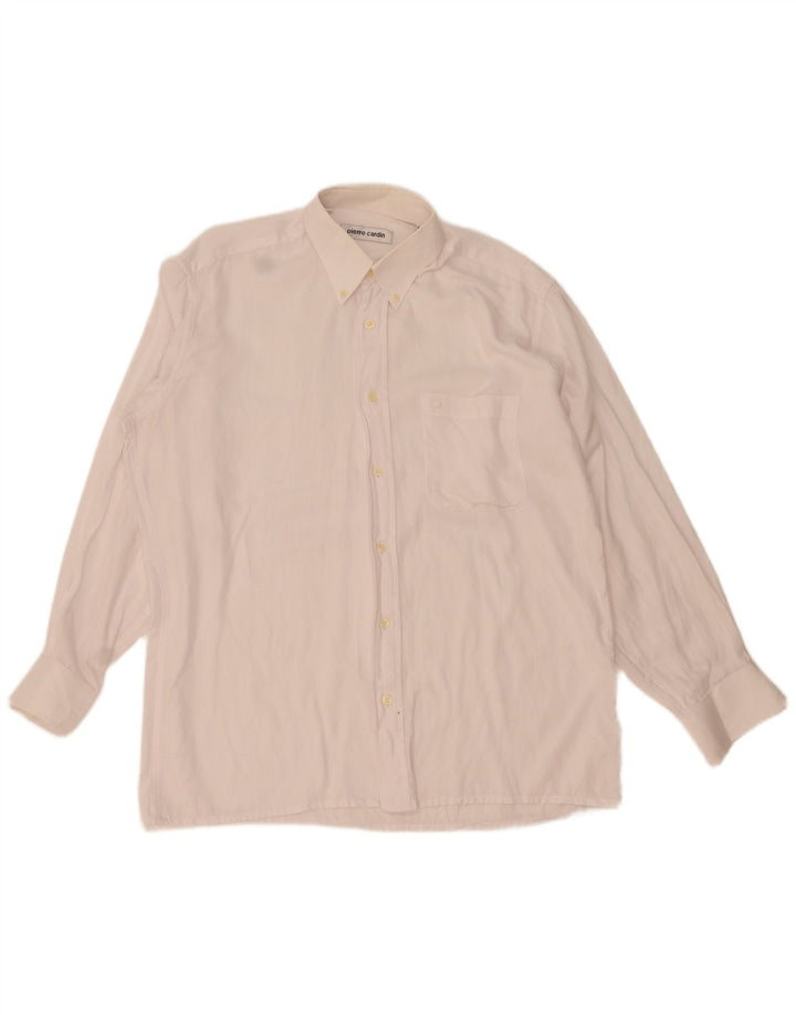 Camicia da uomo Pierre Cardin taglia 41 16 grande cotone bianco