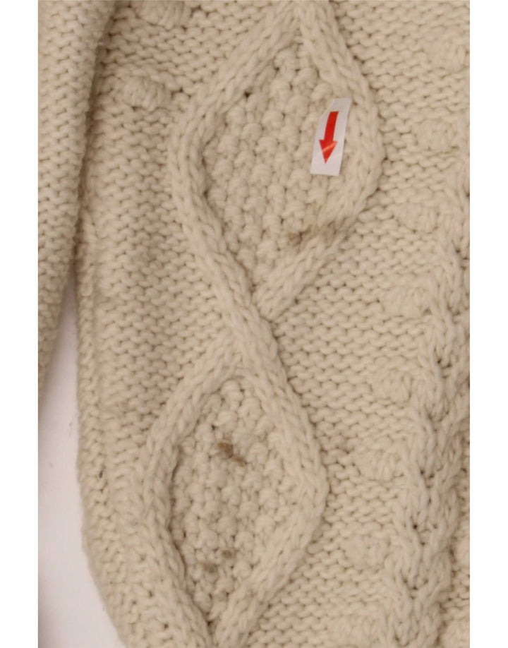 Maglione maglione oversize con collo dolcevita da donna Zara UK 16 grande beige