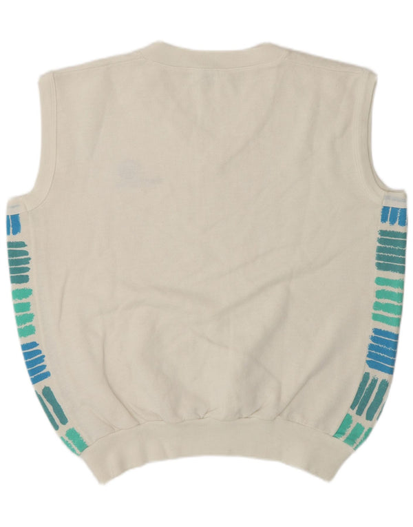 Sergio Tacchini Gilet da uomo XL Bianco Colourblock acrilico