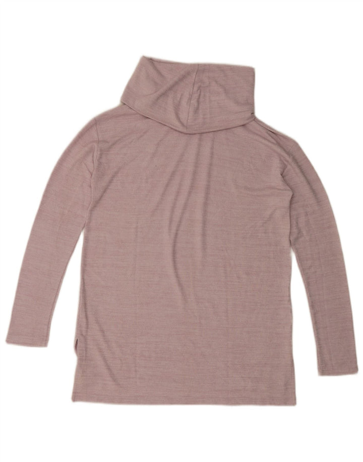 Gap Top oversize da donna a maniche lunghe UK 10 Small Poliestere chiazzato rosa