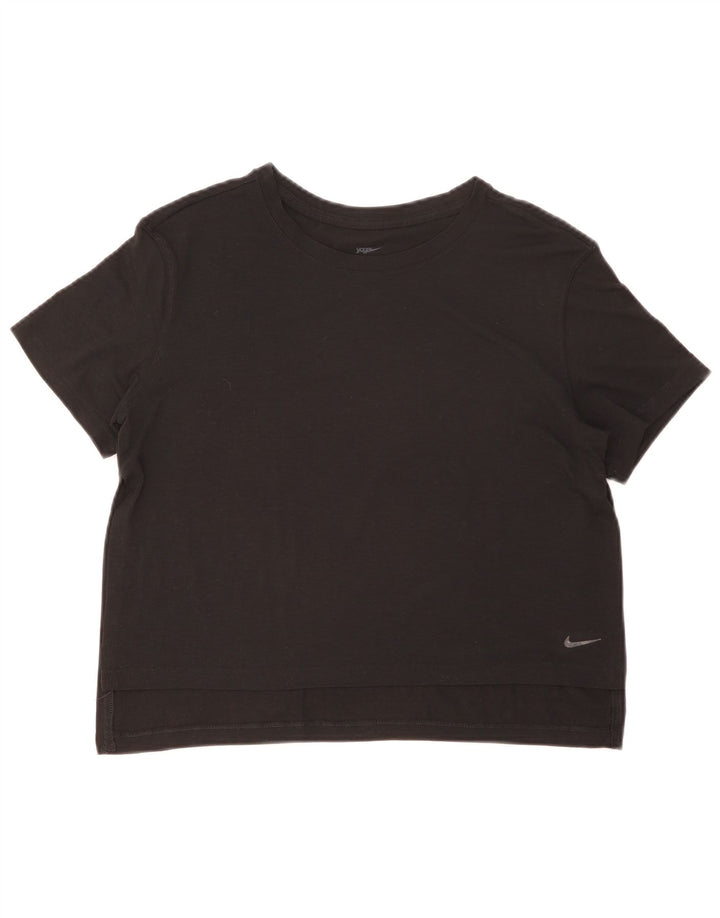 Maglietta Nike Dri Fit da donna, taglia UK 14, media, nera