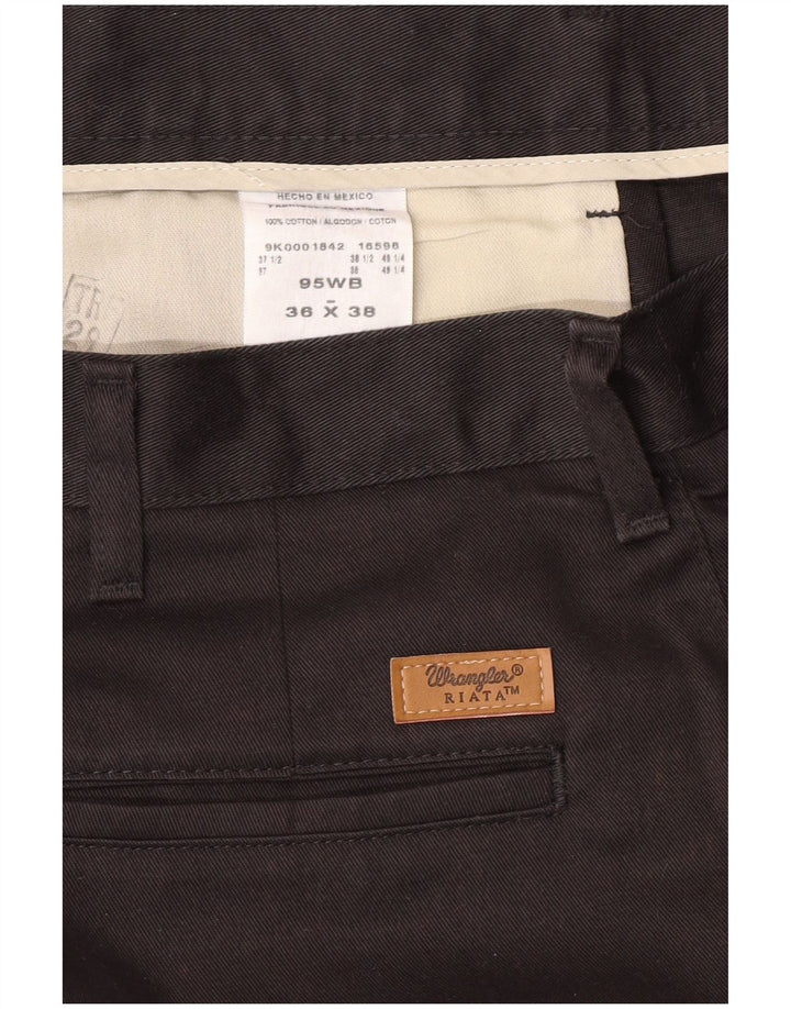 Pantaloni chino con pegging Riata da uomo WRANGLER W36 L38 cotone nero