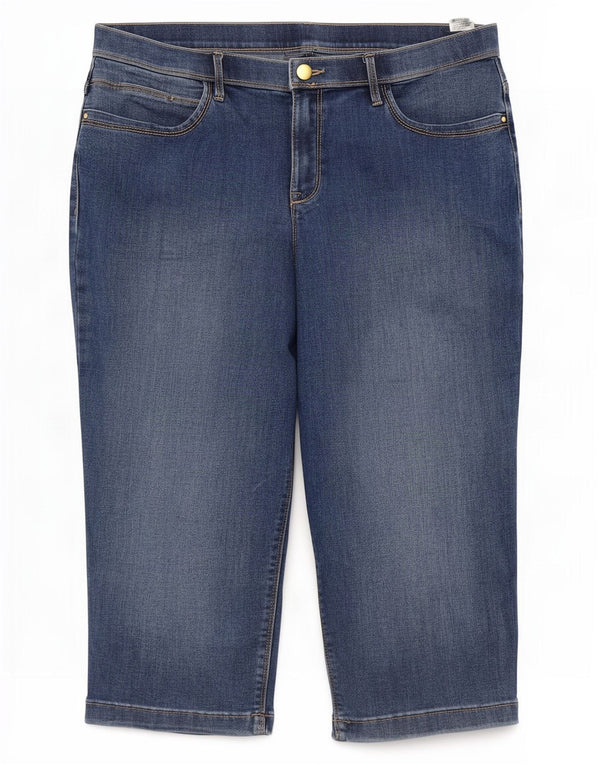Jeans Capri classici da donna Marks & Spencer UK 14 Large W32 L18 Cotone blu