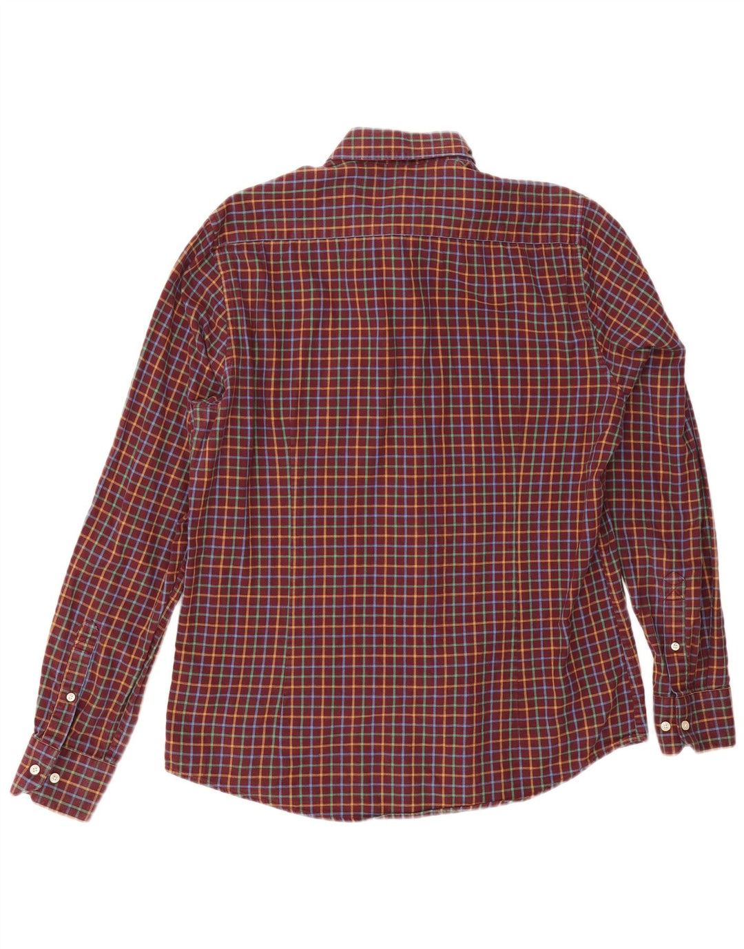 Camicia di flanella da uomo Barbour su misura a quadri bordeaux medio