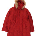 BRUGI Cappotto imbottito oversize con cappuccio da donna IT 50 XL Poliestere rosso