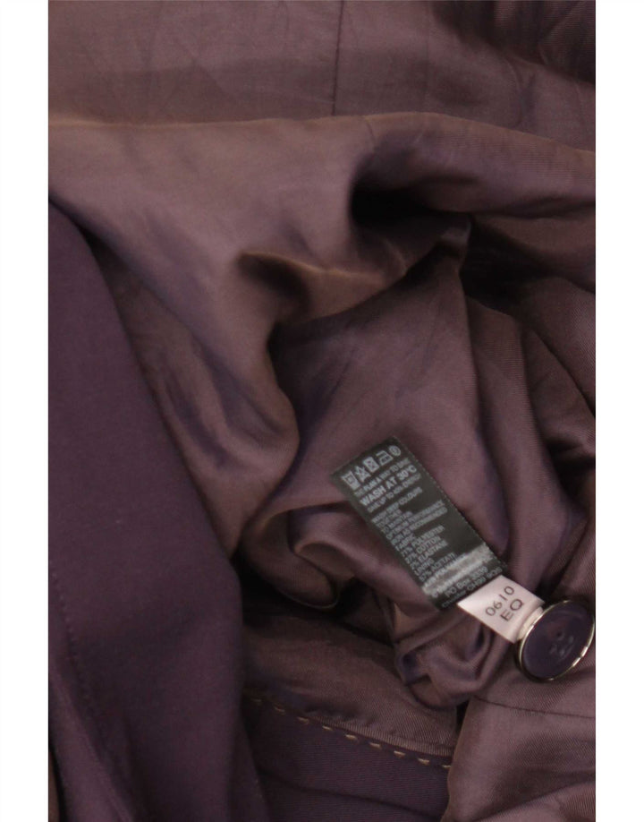 Trench autografato da donna Marks & Spencer UK 18 XL poliestere viola