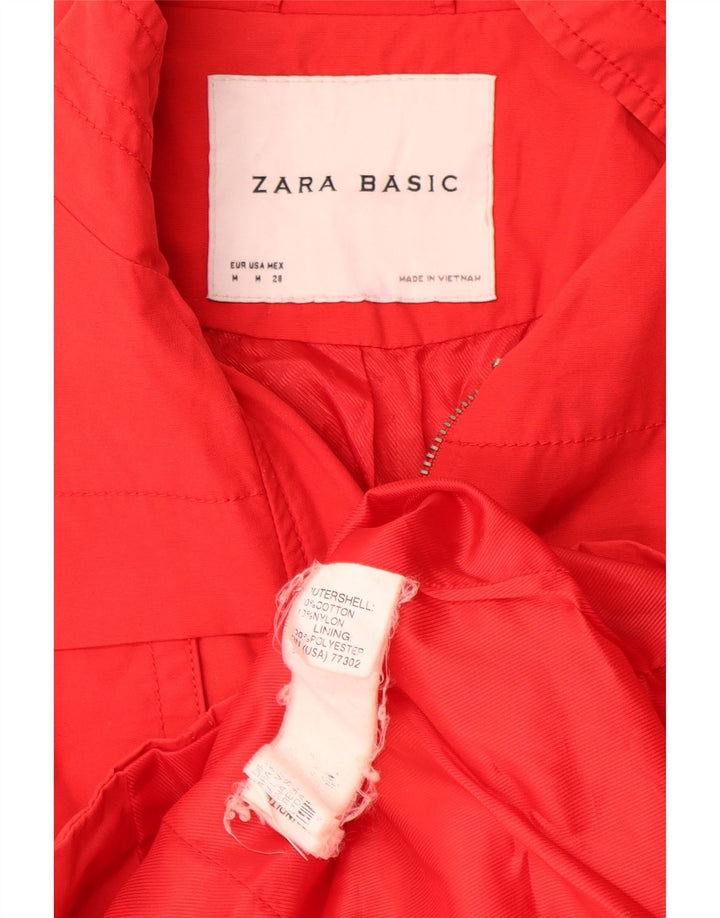 Giacca militare da donna Zara UK 12 rosso medio in cotone
