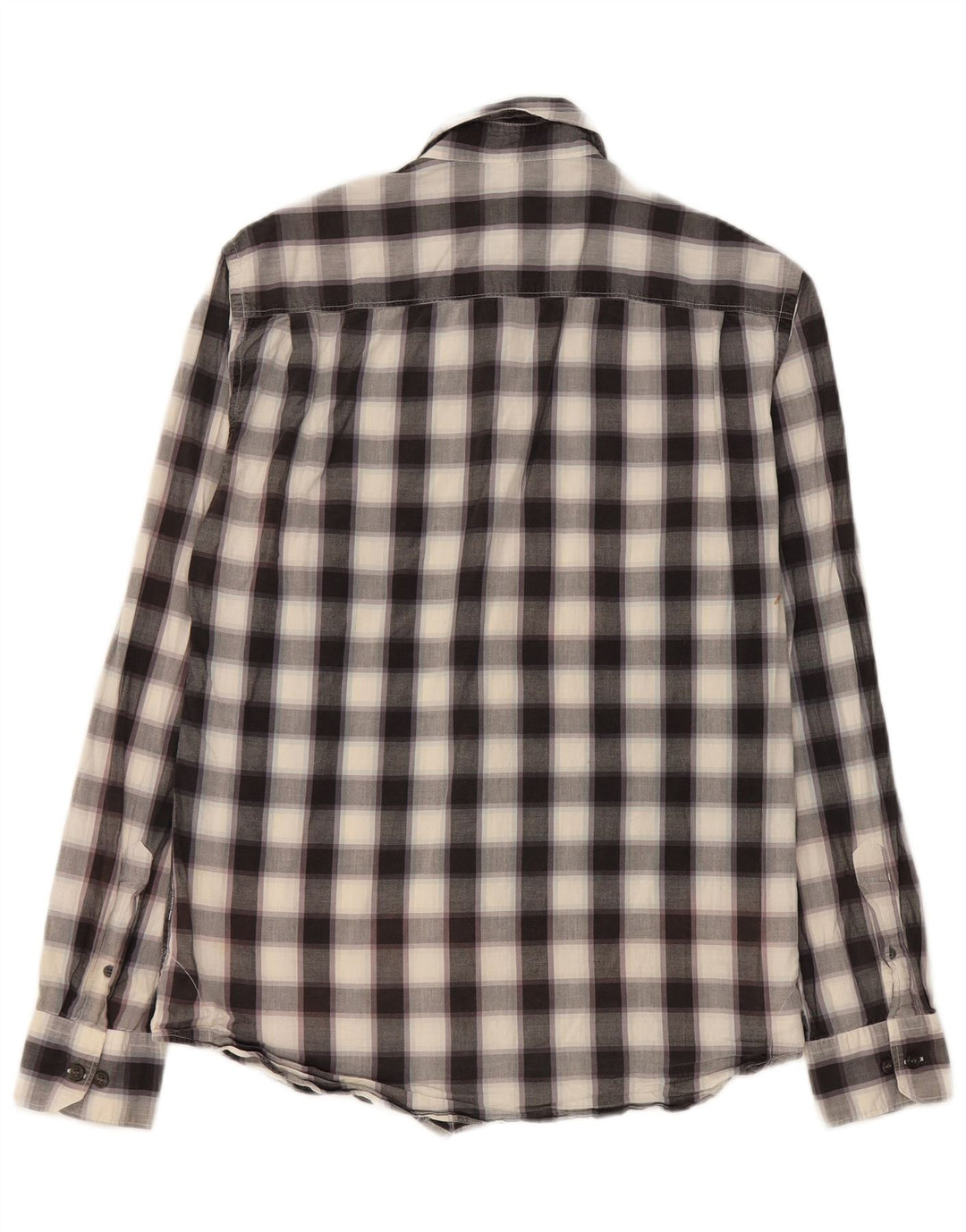 Camicia da uomo French Connection piccola in cotone a quadri neri