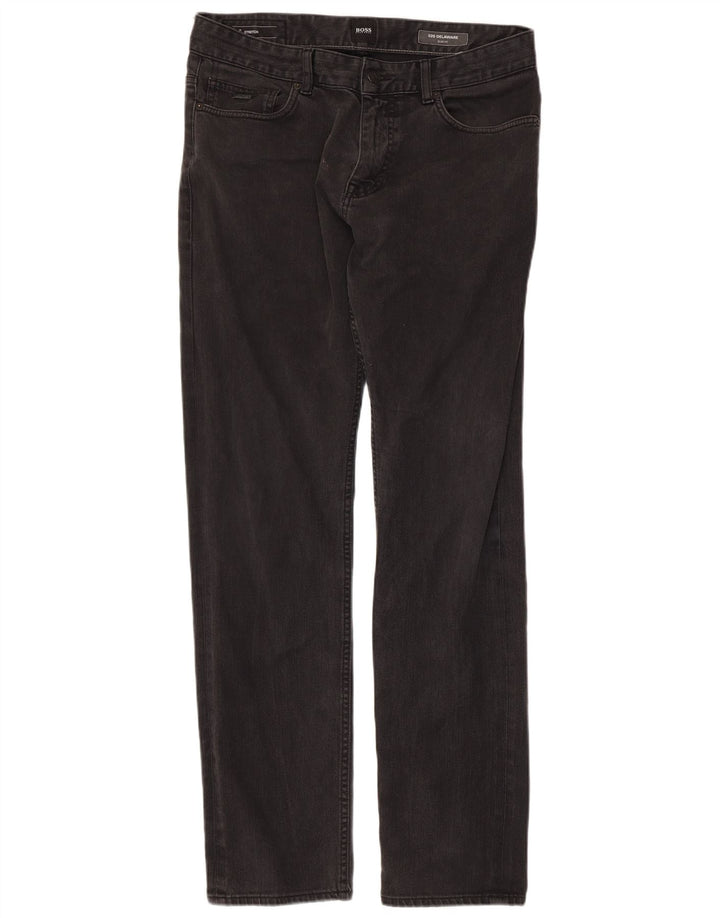 Jeans slim HUGO BOSS Delaware da donna W34 L32 cotone nero