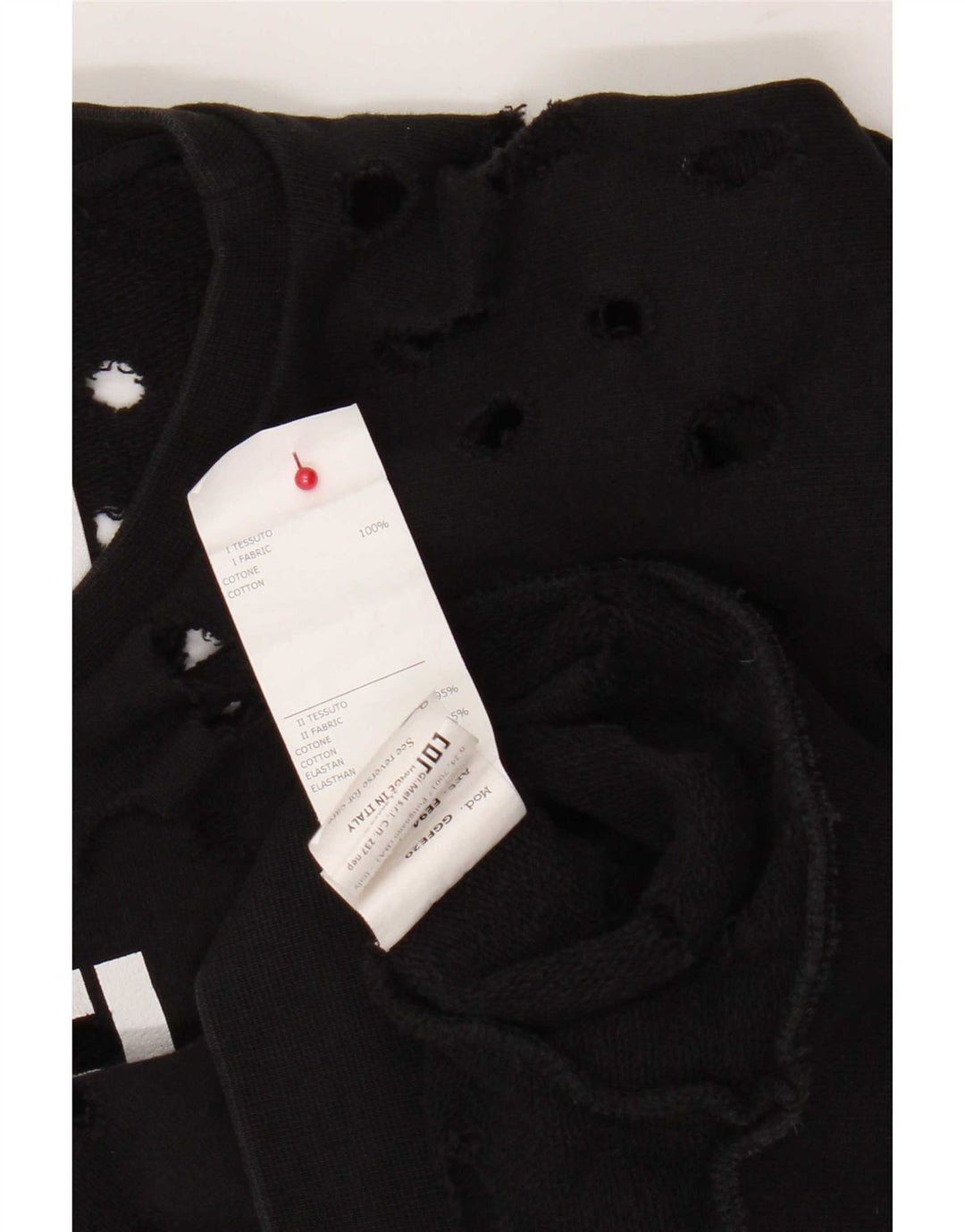 Felpa da donna con grafica invecchiata Gaelle, maglione UK 14, grande cotone nero