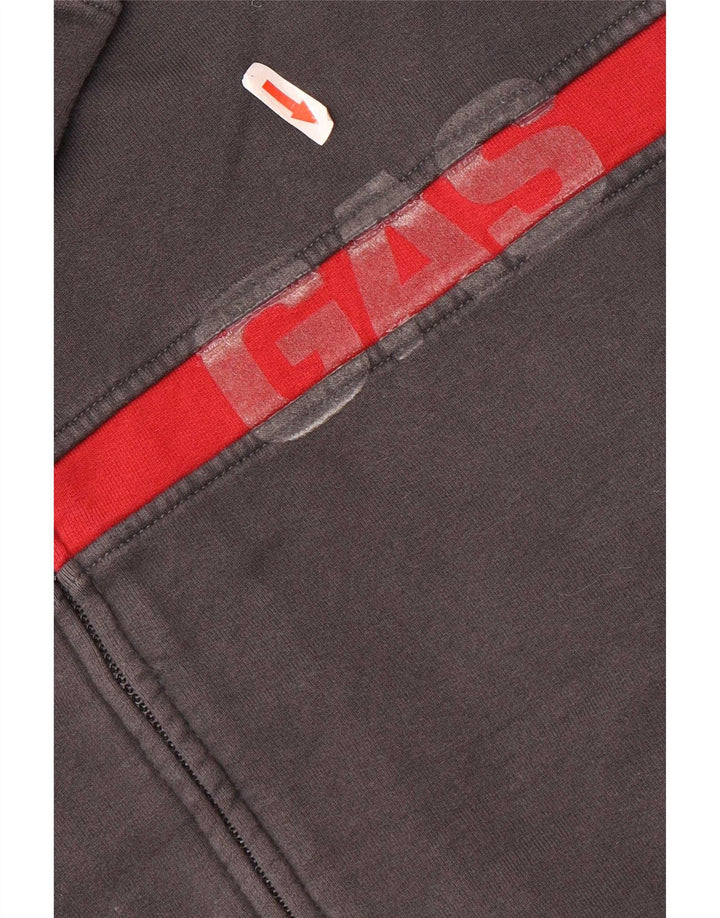 Giacca da tuta grafica da uomo Gas 2XL in cotone color block grigio