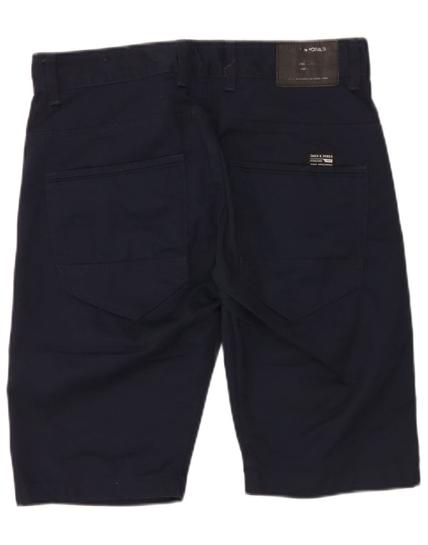 Pantaloncini casual da uomo Jack & Jones medi W32 poliestere blu navy
