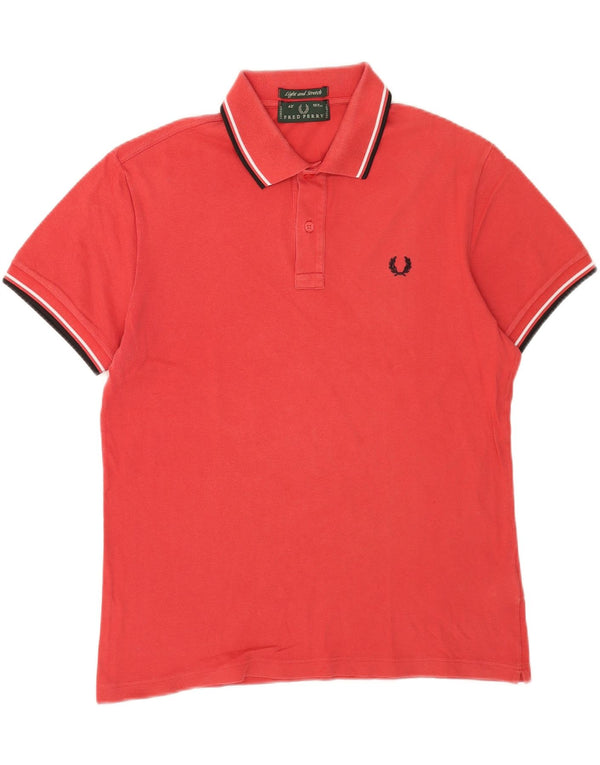 Polo da uomo Fred Perry in cotone rosso medio