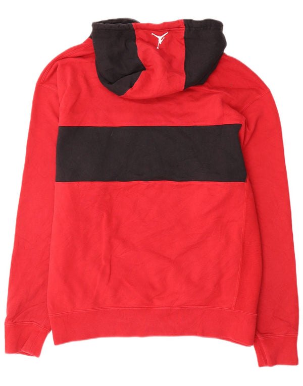 Felpa con cappuccio da uomo Jordan XL in cotone color block rosso