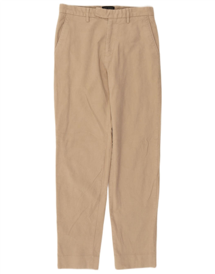 Pantaloni da abito dritti da donna Ted Baker W28 L29 in cotone beige