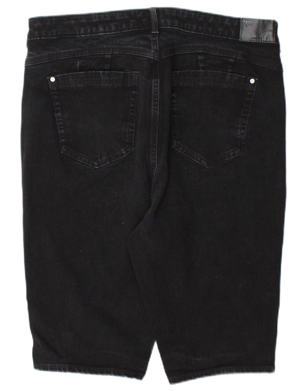 Pantaloncini di jeans da donna Marks & Spencer UK 18 XL W36 cotone nero