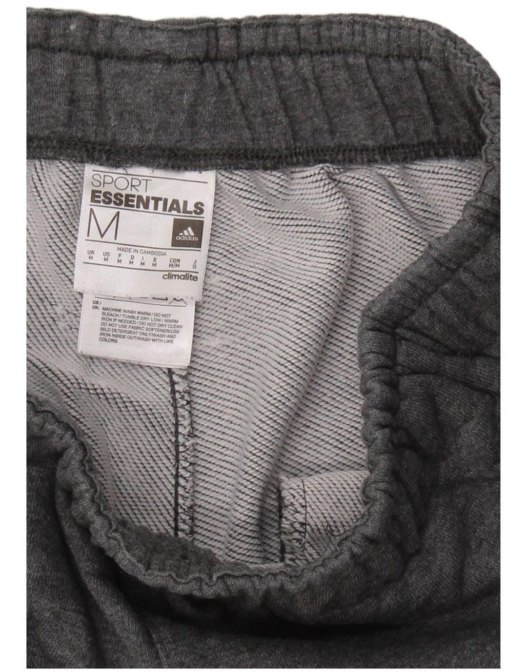 Pantaloni da tuta da uomo ADIDAS Climalite Joggers in cotone grigio medio
