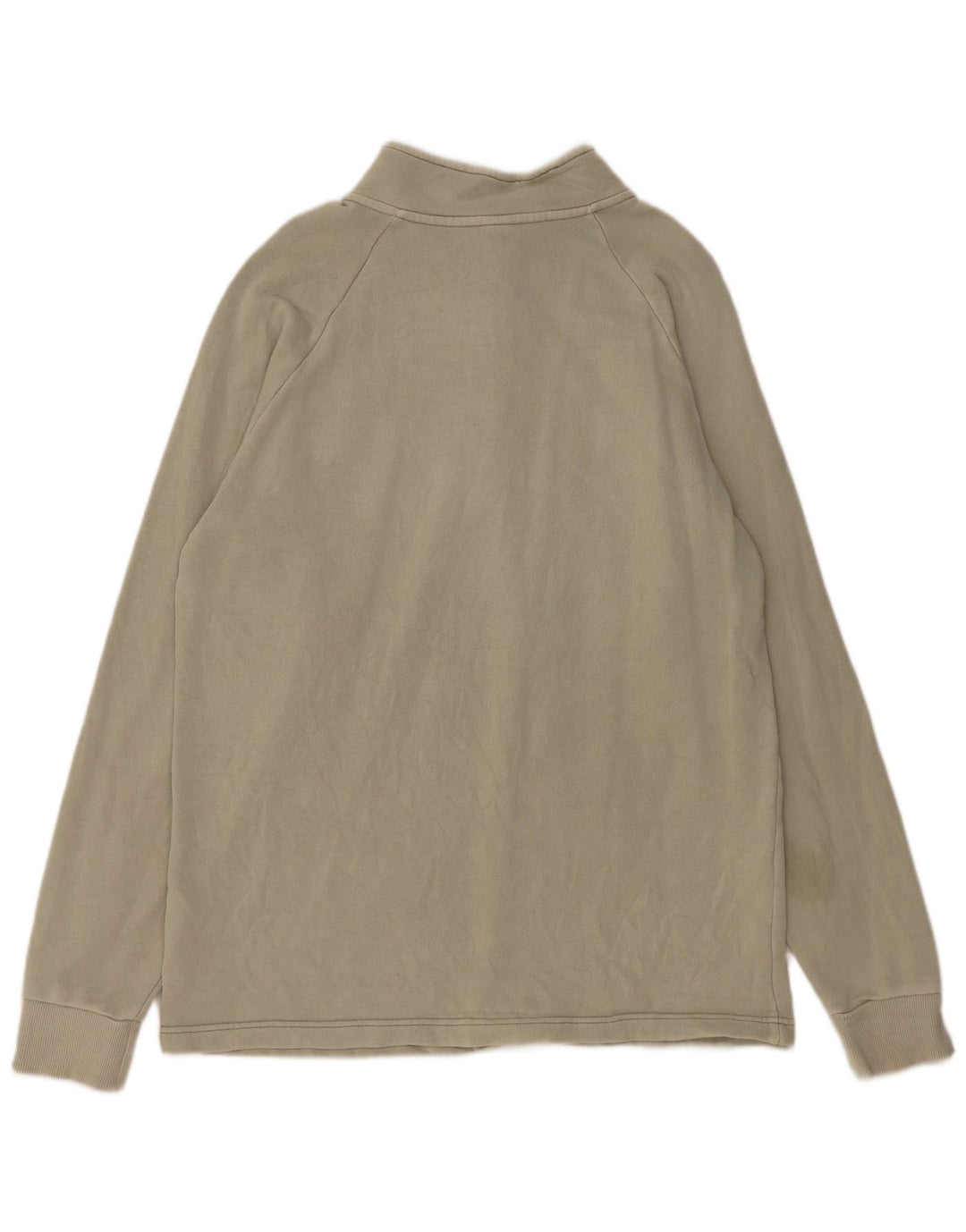 REEBOK Felpa con collo con zip da uomo Maglione grande in cotone kaki