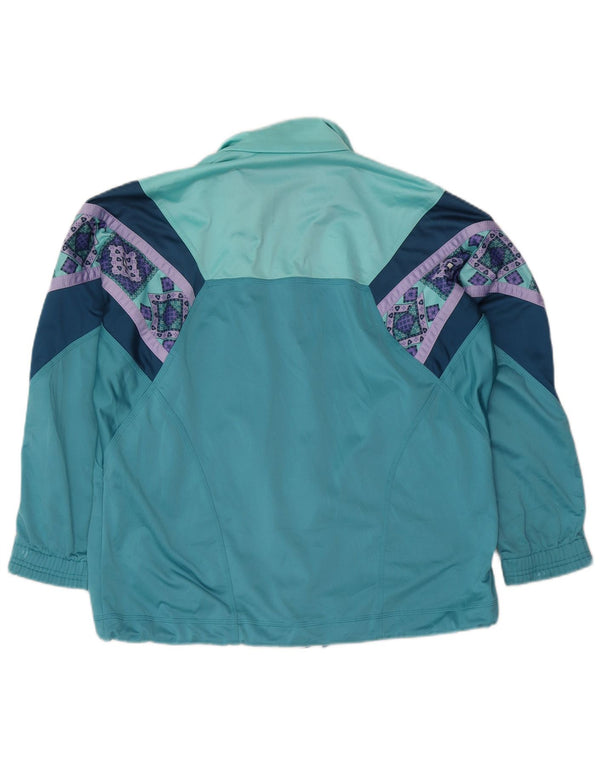 Giacca da ginnastica grafica da uomo Diadora UK 38 Verde medio geometrico
